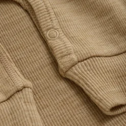 BeKids Uld jumpsuit - solid - Light Camel Melange- Ulddragter|Heldragter U. Fod