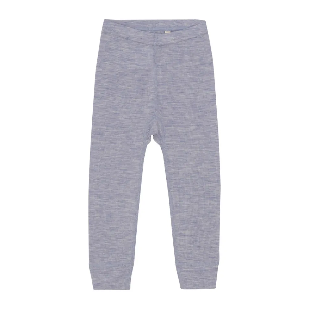 BeKids Uld leggings - solid - Chipmunk Melange- Uldunderdele|Leggings