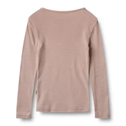 Wheat Uld t-shirt ls Alfie - Dry Rose- Bluser|Uldoverdele