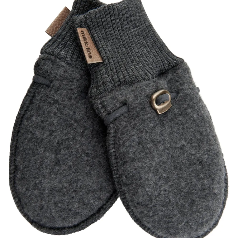 Mikk-Line Uld vanter - Anthracite Melange- Uldhuer, Uldvanter & Uldfutter