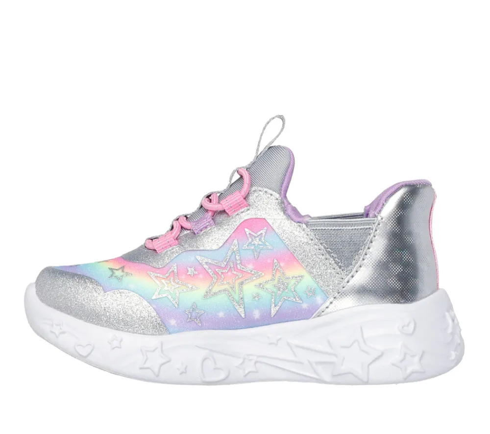 SKECHERS Unicorn Charmer Lil Starlite - Silver/multi- Sneakers Med Blink|Sneakers Med Lys