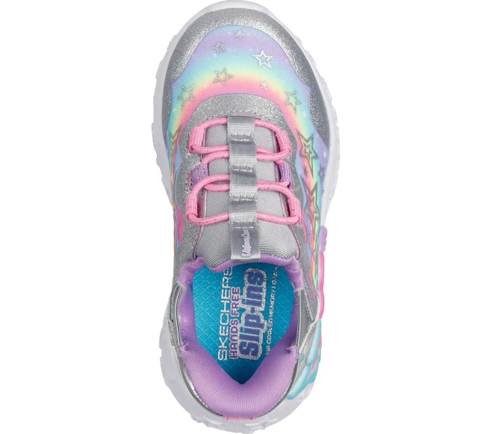 SKECHERS Unicorn Charmer Lil Starlite - Silver/multi- Sneakers Med Blink|Sneakers Med Lys