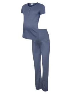 MamaLicious Viola Lia Pyjamas Sæt - 19-3919TCX- Overdele|Jeans, Bukser & Shorts