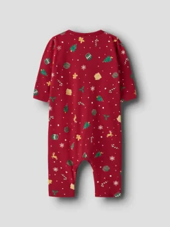 NAME IT Vismas natdragt - Jester red- Juletøj|Heldragter U. Fod