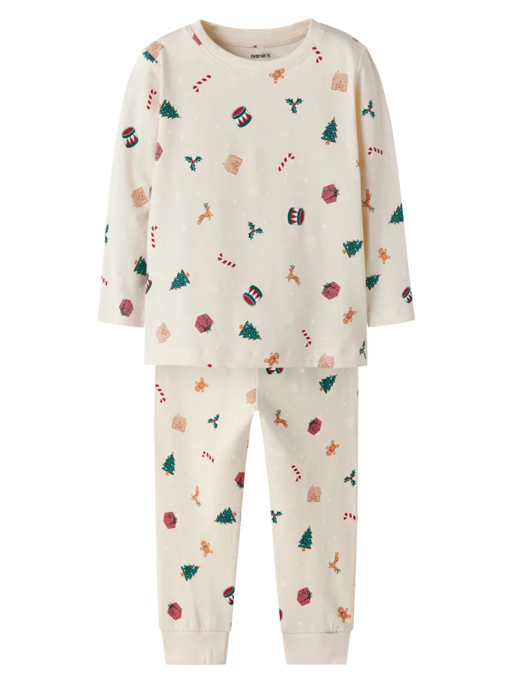 NAME IT Vismas nattøj - Whitecap Gray- Juletøj|Nattøj & Natkjoler