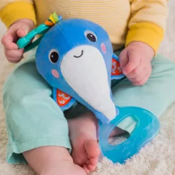 Bright Starts Whale-a-roo pull & shake aktivitets-hval- Legetøj Til Barnevogne & Autostole