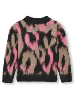 KIDS ONLY Wild langærmet o-neck strik - PIRATE BLACK- Cardigans, Veste & Trøjer