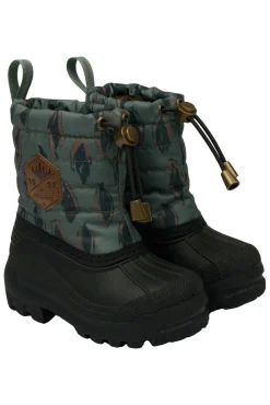 Mikk-Line Winter Boot Rubber AOP - Balsam green- Vinterstøvler