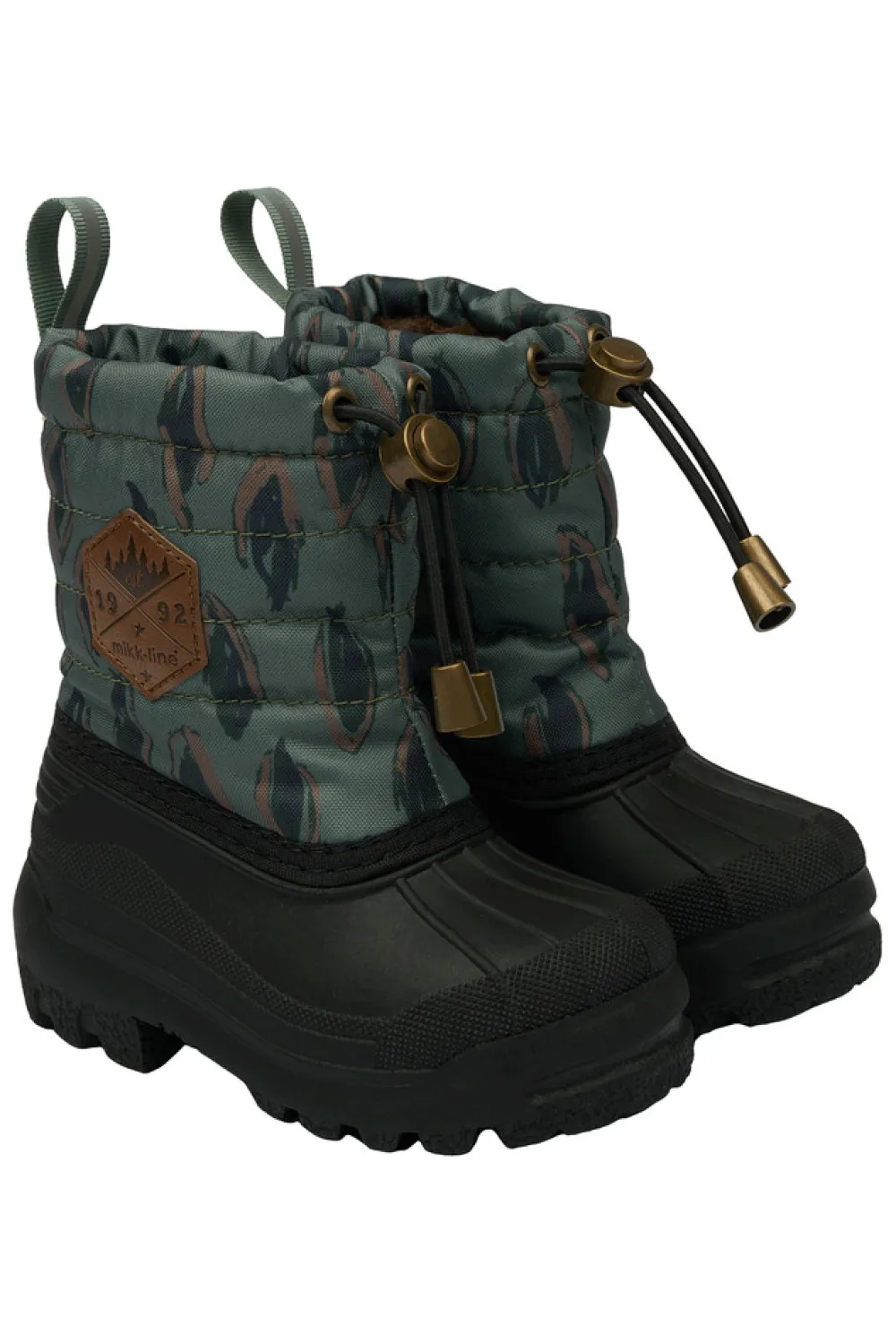 Mikk-Line Winter Boot Rubber AOP - Balsam green- Vinterstøvler