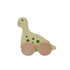 Barbo Toys Wooden Dino on Wheel- Trækdyr