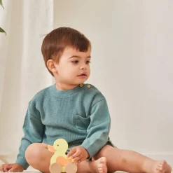 Barbo Toys Wooden Duck on Wheel- Trækdyr