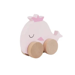 Barbo Toys Wooden Whale on Wheel- Trækdyr