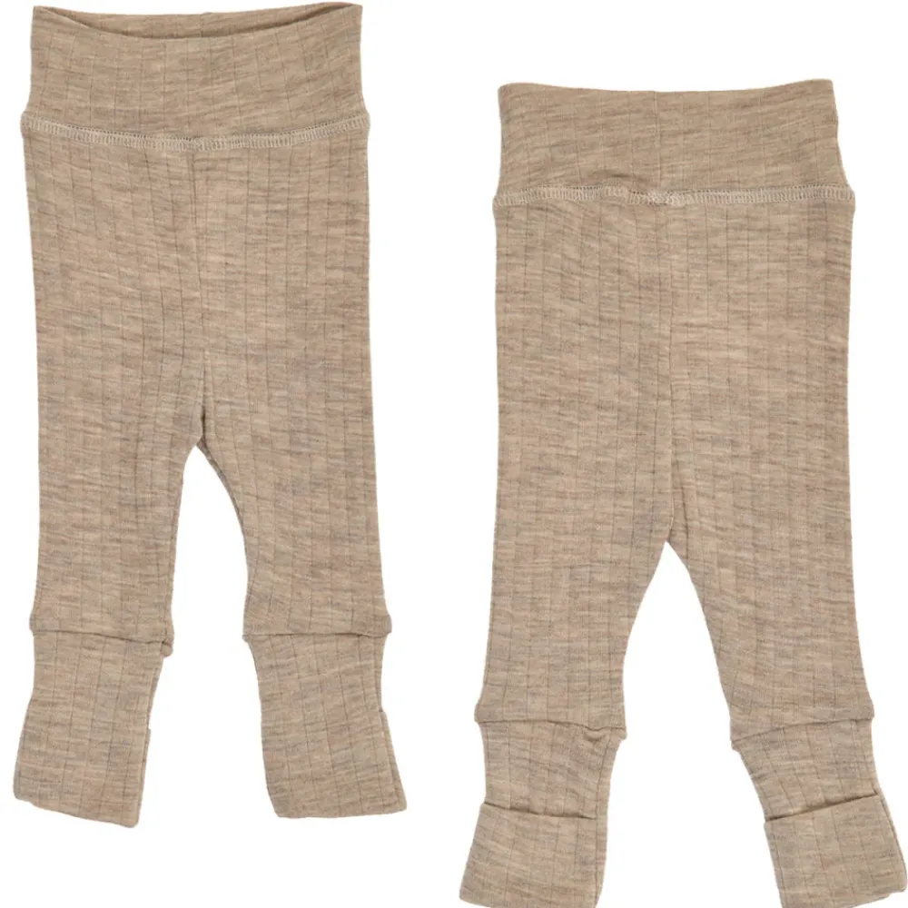 Müsli Woolly bukser med foldbare fødder - 821000011- Uldunderdele|Leggings