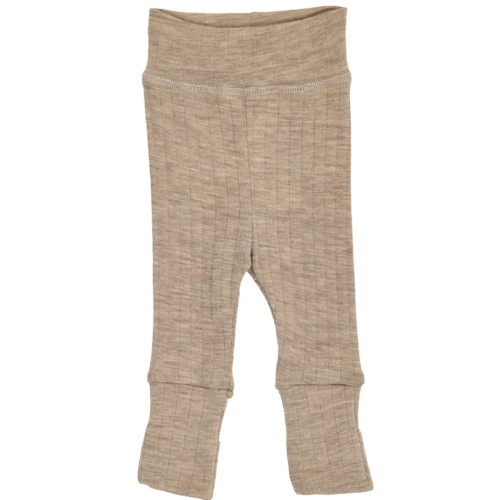 Müsli Woolly bukser med foldbare fødder - 821000011- Uldunderdele|Leggings