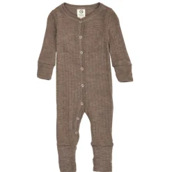 Müsli Woolly heldragt med fødder - Walnut melange- Ulddragter
