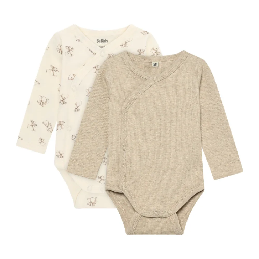 BeKids Wrap Body Langærmet (2-pak) - 2350- Multipack|Bodystocking Langærmet