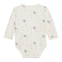 Fixoni Wrap body ls - Ashley blue- Bodystocking M. Skrålukning|Præmatur Tøj