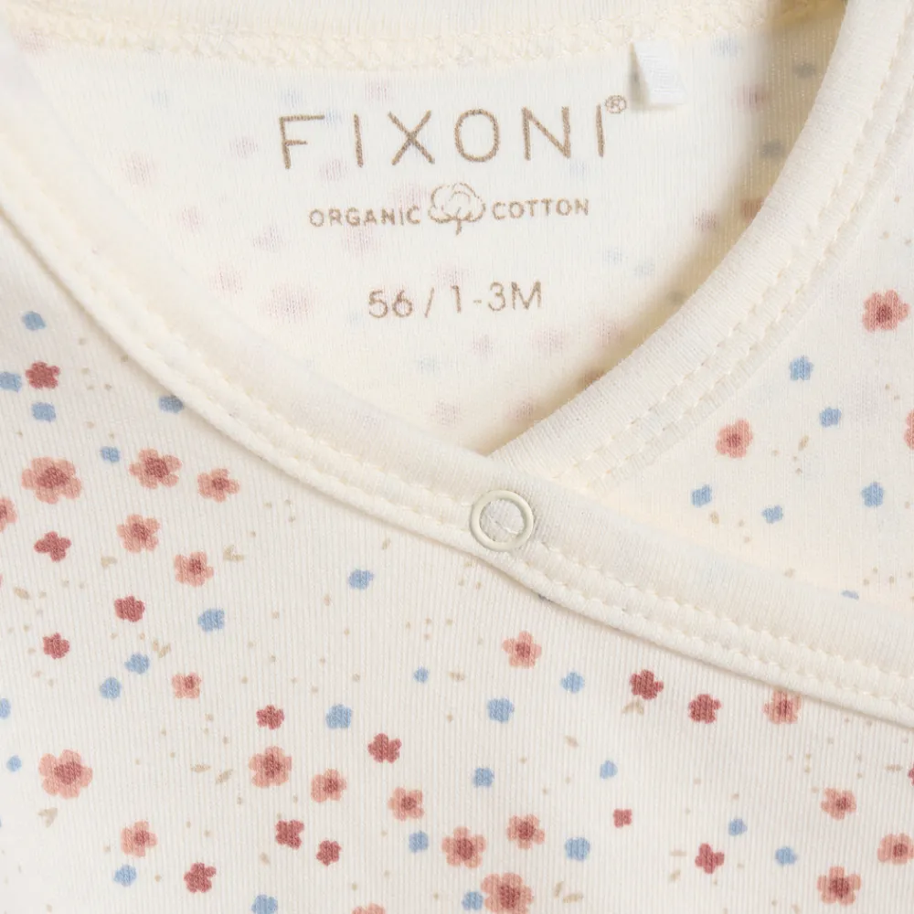 Fixoni Wrap body ls - Misty rose- Bodystocking M. Skrålukning|Præmatur Tøj