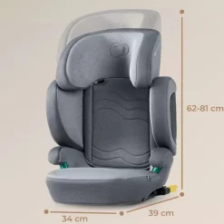 Kinderkraft XPAND 2 i-Size - rocket grey- Autostole 100-150 Cm (4-12 År)