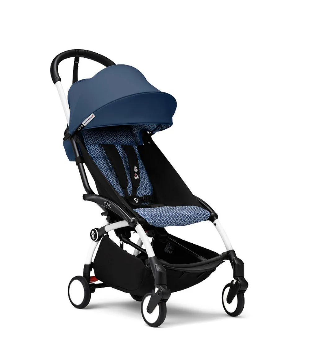 Stokke® YOYO³ Klapvogn - air france blue på hvidt stel- Rejseklapvogne