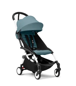 Stokke® YOYO³ Klapvogn - aqua på hvidt stel- Rejseklapvogne
