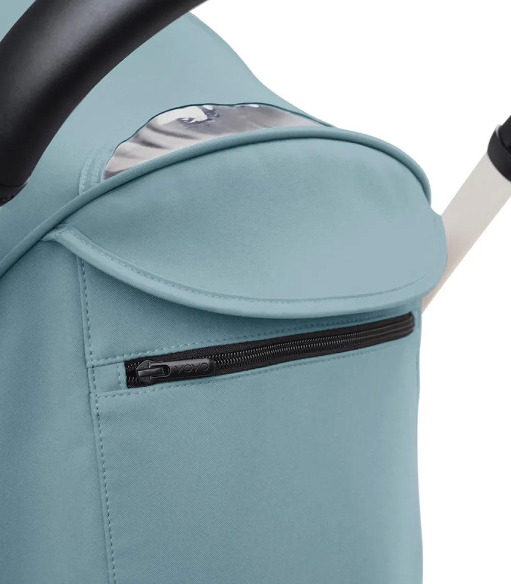 Stokke® YOYO³ Klapvogn - aqua på hvidt stel- Rejseklapvogne