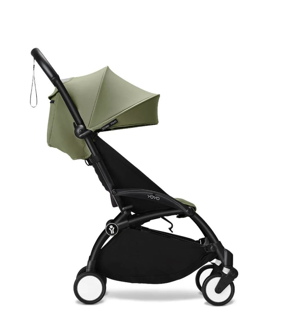 Stokke® YOYO³ Klapvogn - olive på sort stel- Rejseklapvogne