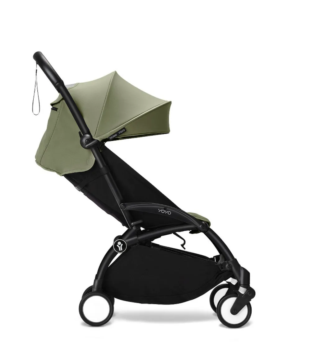 Stokke® YOYO³ Klapvogn - olive på sort stel- Rejseklapvogne