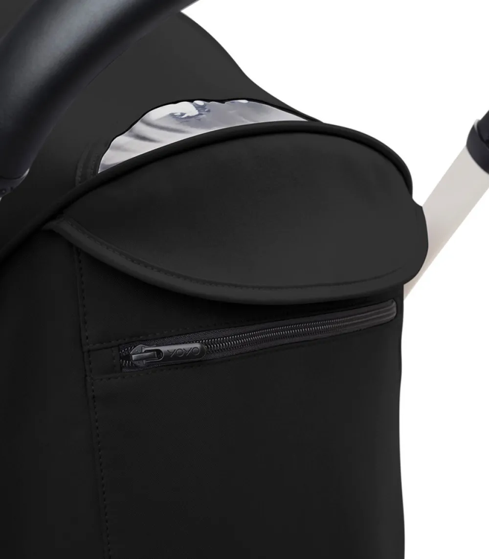 Stokke® YOYO³ Klapvogn - sort på hvidt stel- Rejseklapvogne