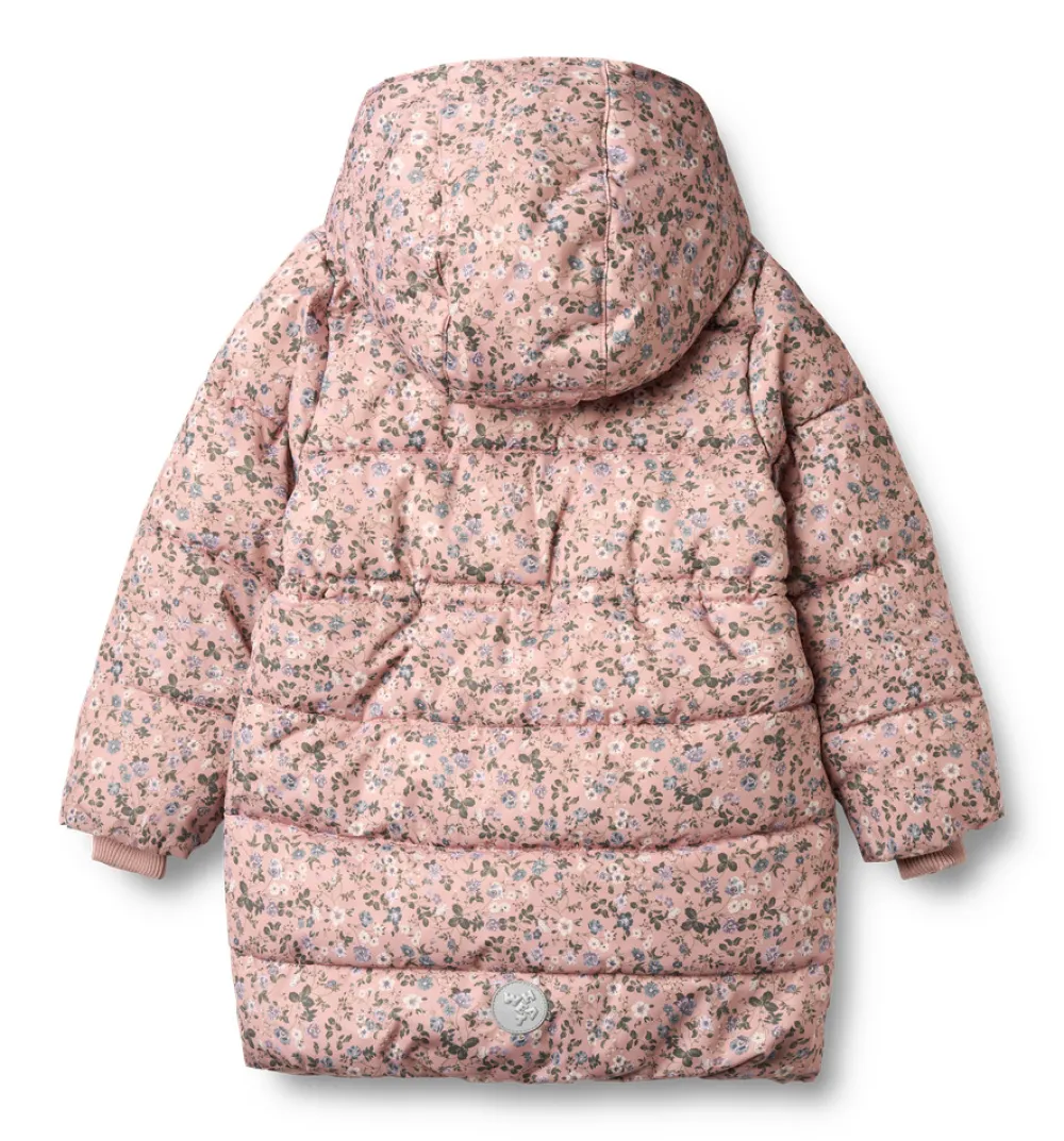 Wheat Yrsa Puffer Jakke - Rose powder flowers- Vinterjakker & Bukser