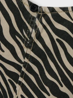 NAME IT Zebra twill spencer - CEMENT- Kjoler