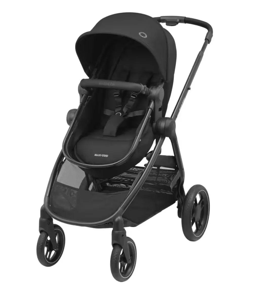 Maxi-Cosi Zelia3 - essentiel black- Klapvogne Med Ergonomiske Sæder